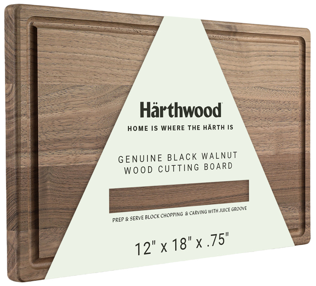 Härthwood Walnut Wood Cutting Board with Juice Groove
